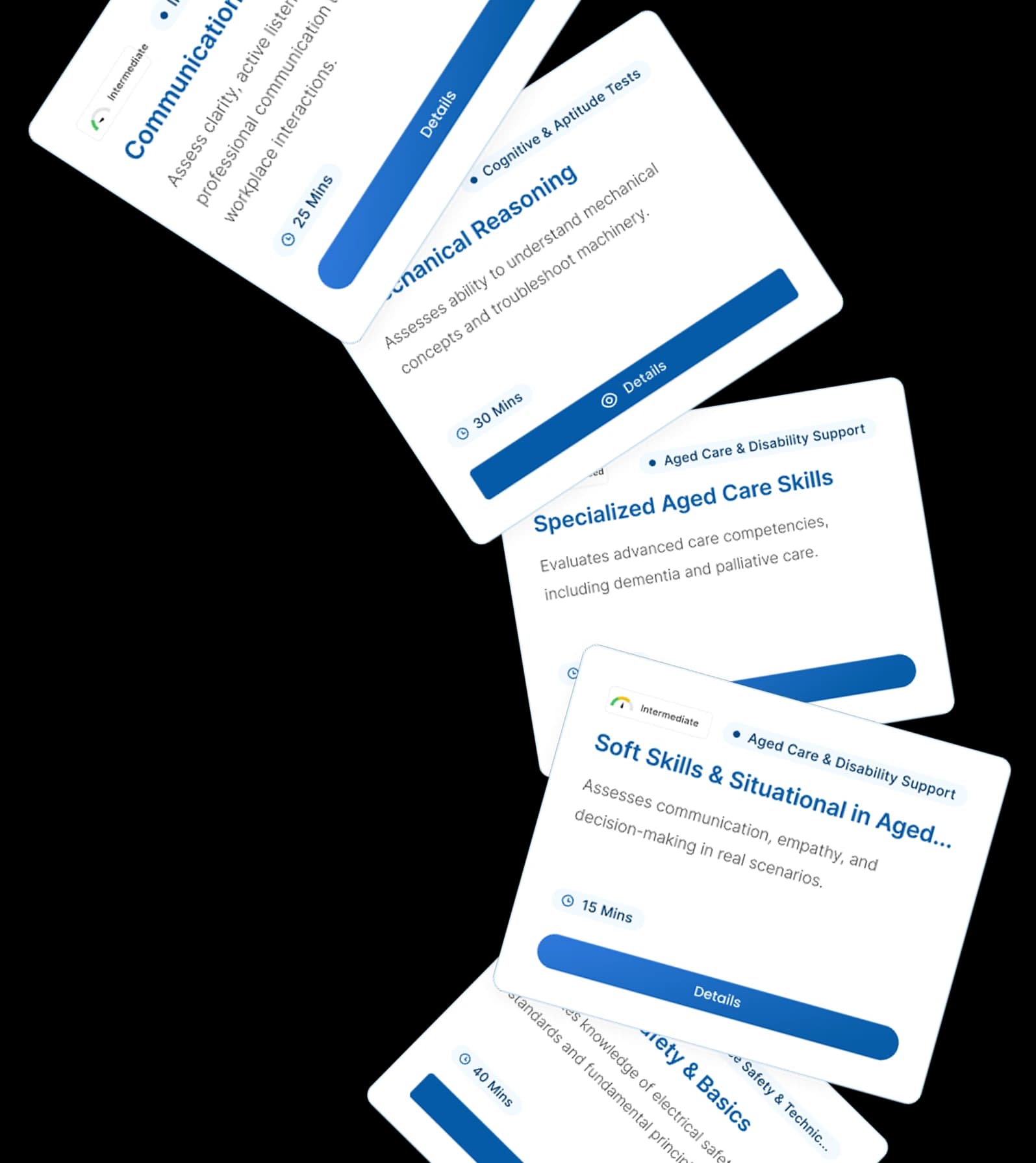 Righteo assessment test cards